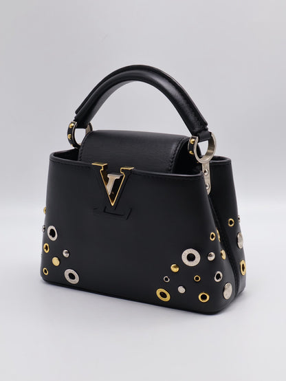 LOUIS VUITTON Capucines 鉚釘限量款 - mini黑