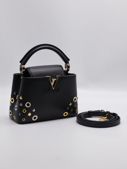 LOUIS VUITTON Capucines 鉚釘限量款 - mini黑