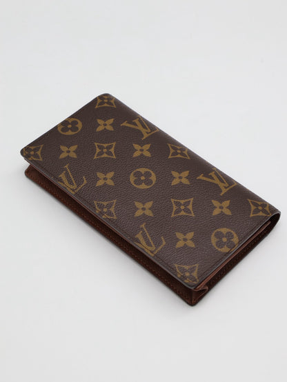 LOUIS VUITTON 經典老花雙折長夾
