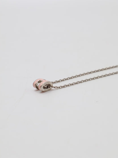 HERMES Mini pop H項鍊 - 糖果粉銀