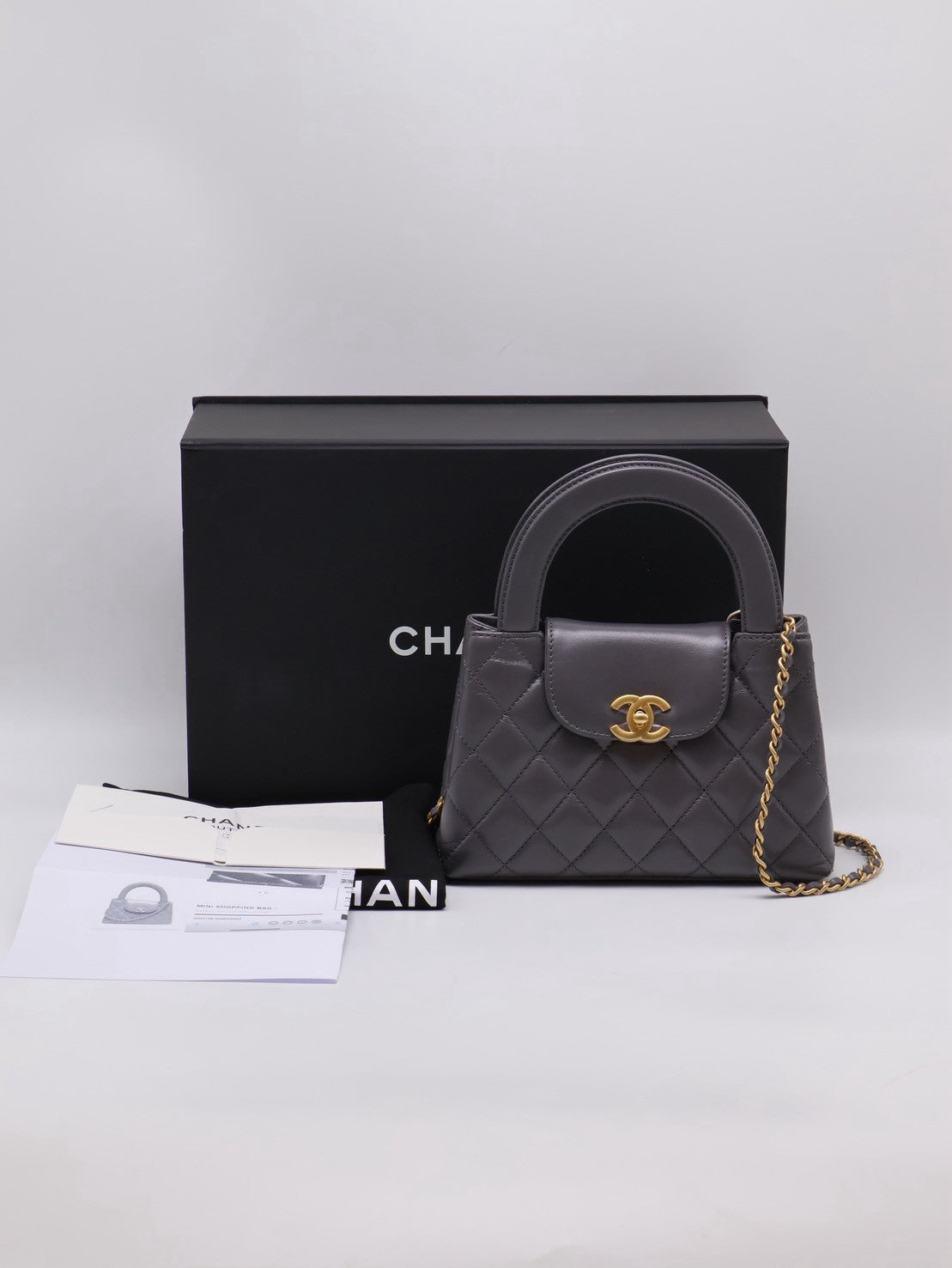 CHANEL Mini Kelly - 深灰金