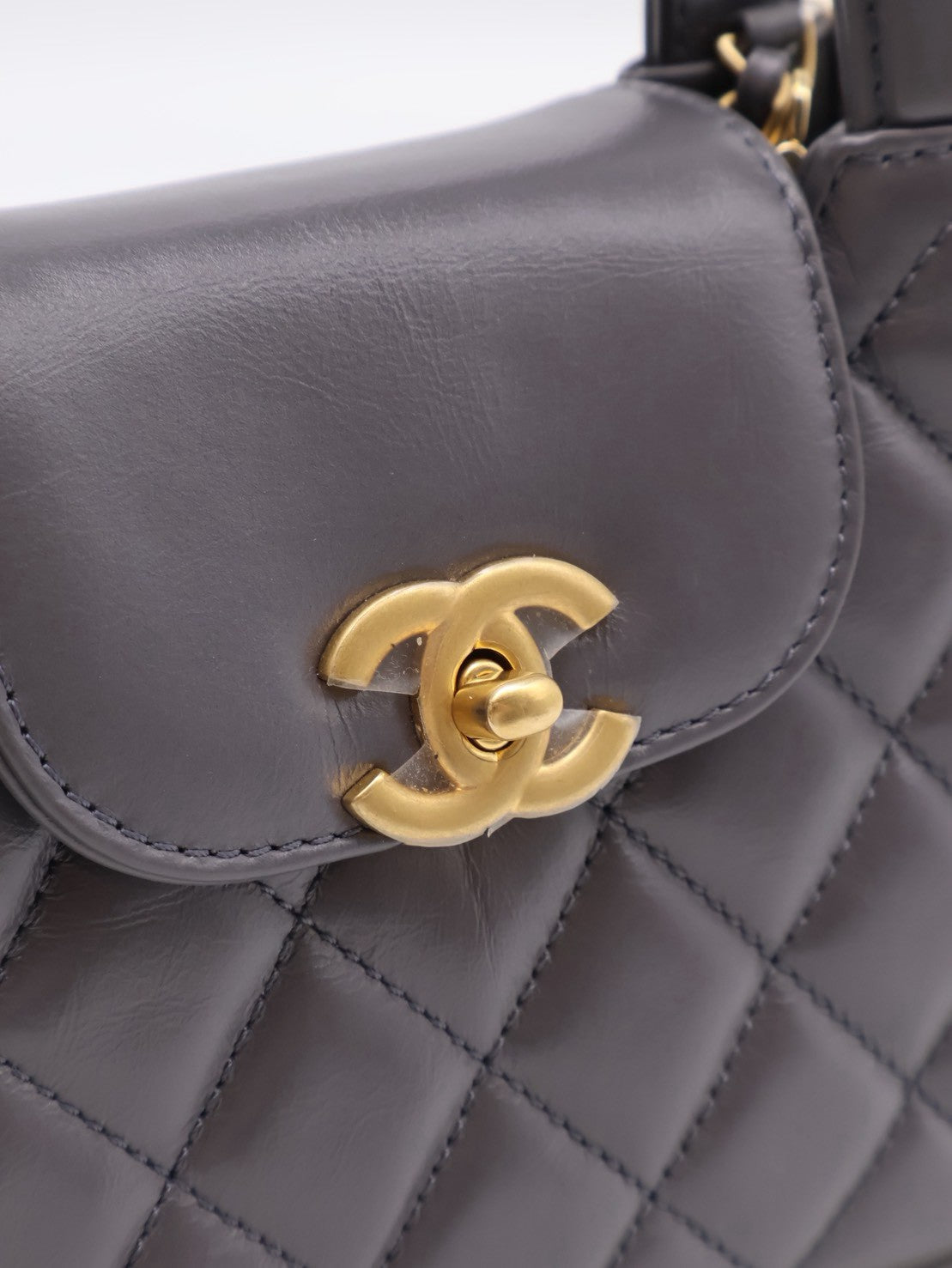 CHANEL Mini Kelly - 深灰金