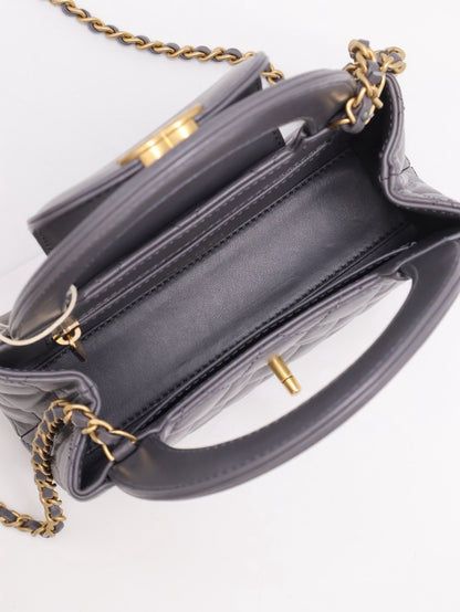 CHANEL Mini Kelly - 深灰金