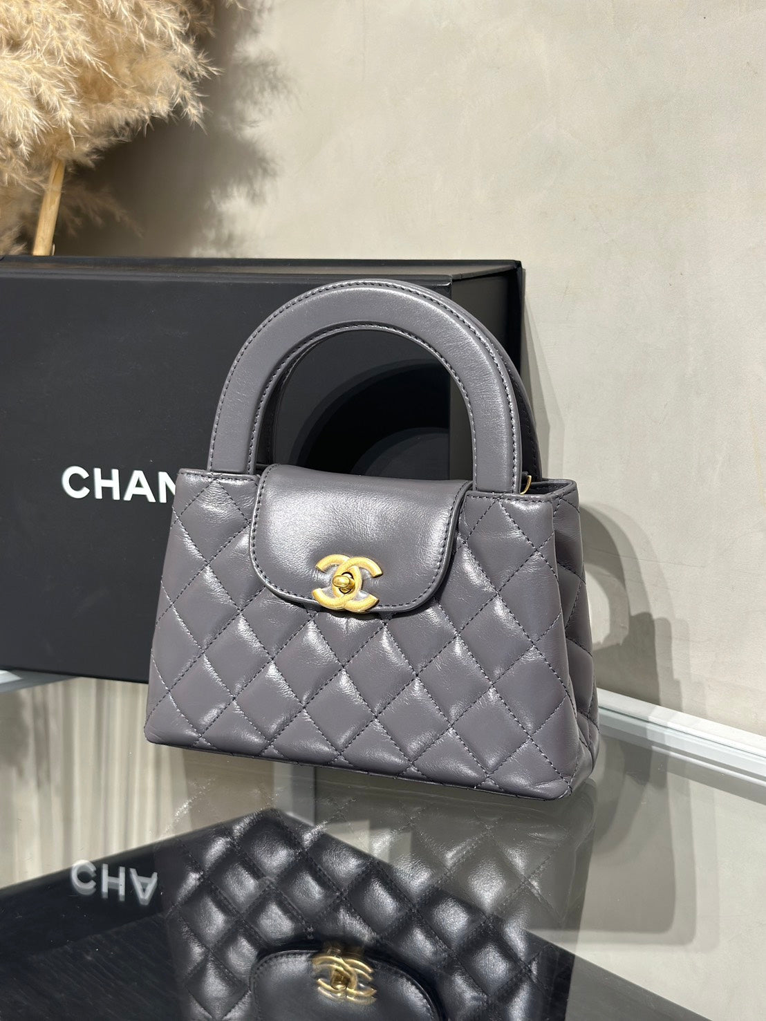 CHANEL Mini Kelly - 深灰金