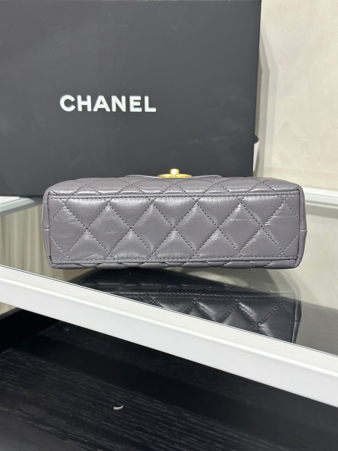 CHANEL Mini Kelly - 深灰金