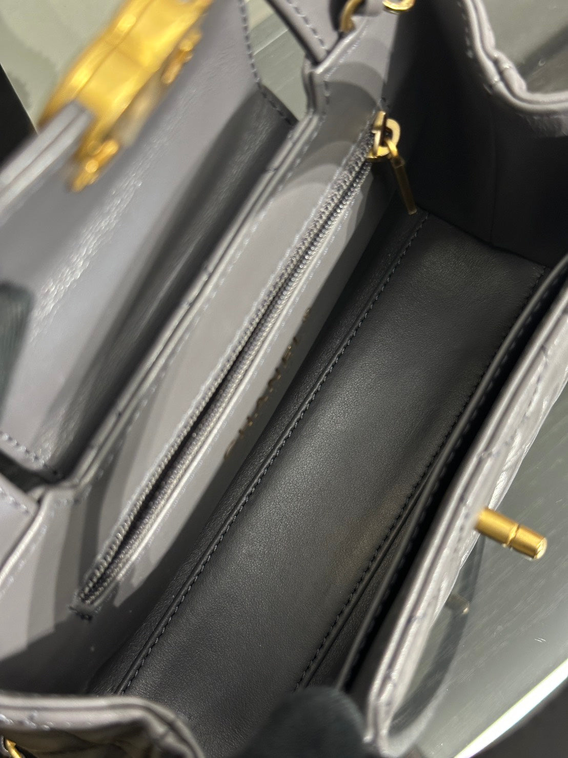 CHANEL Mini Kelly - 深灰金