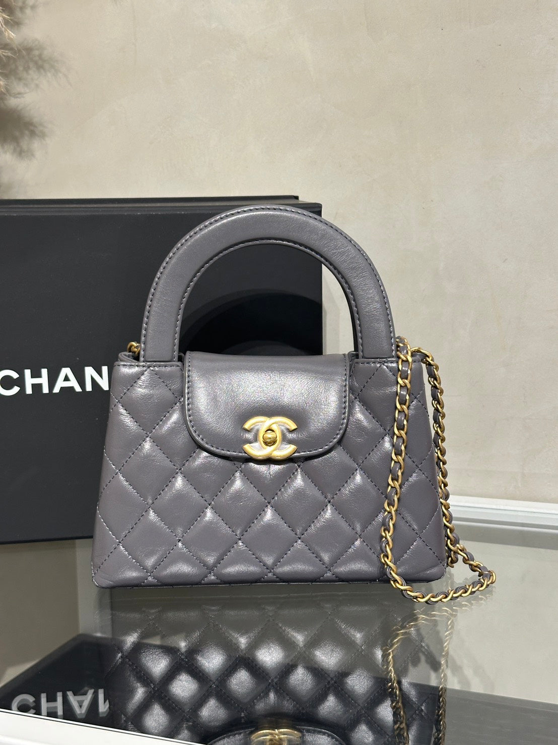 CHANEL Mini Kelly - 深灰金