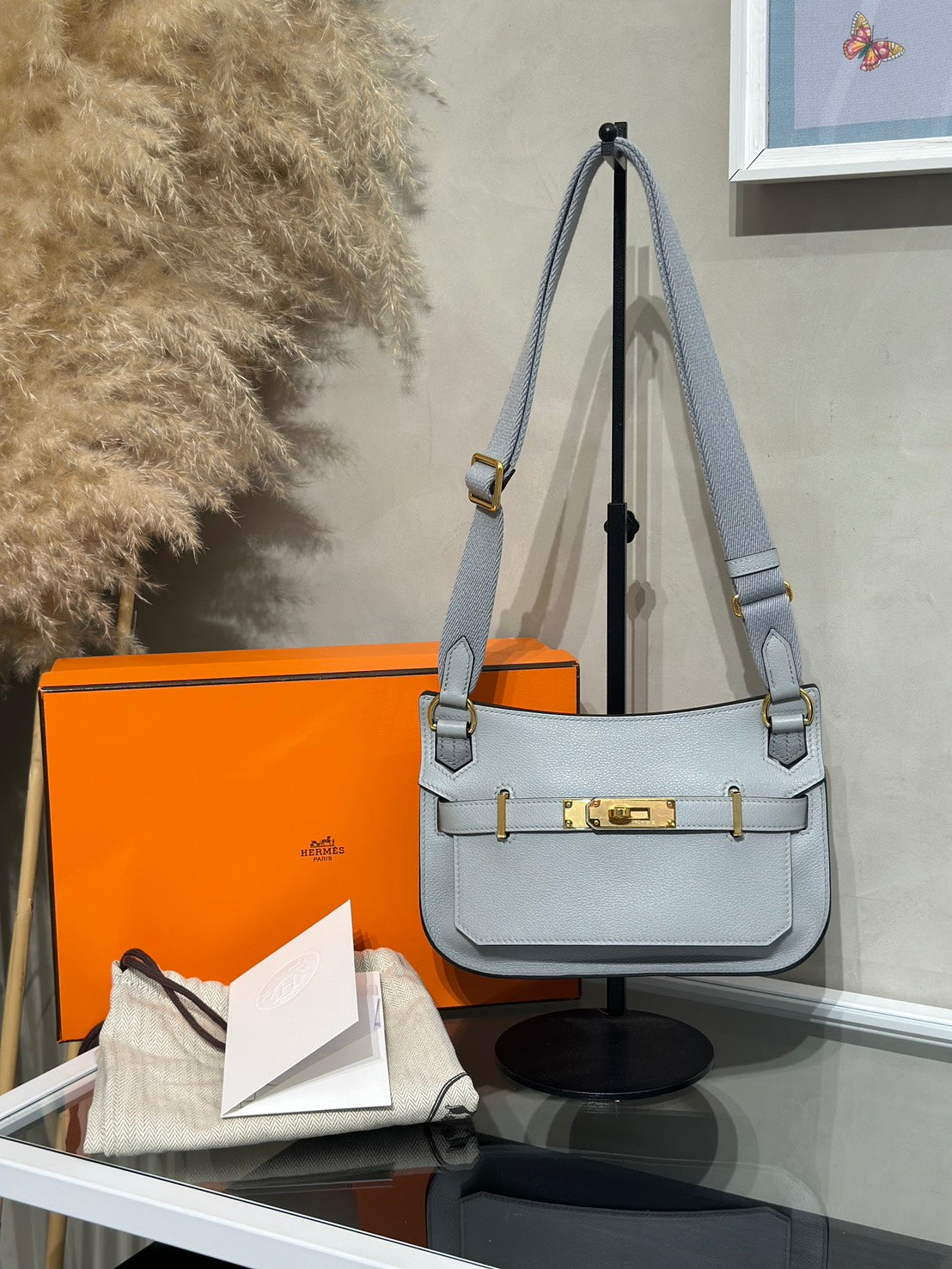 HERMES Jypsiere Mini - Bleu Glacier 8U 冰川藍金 W