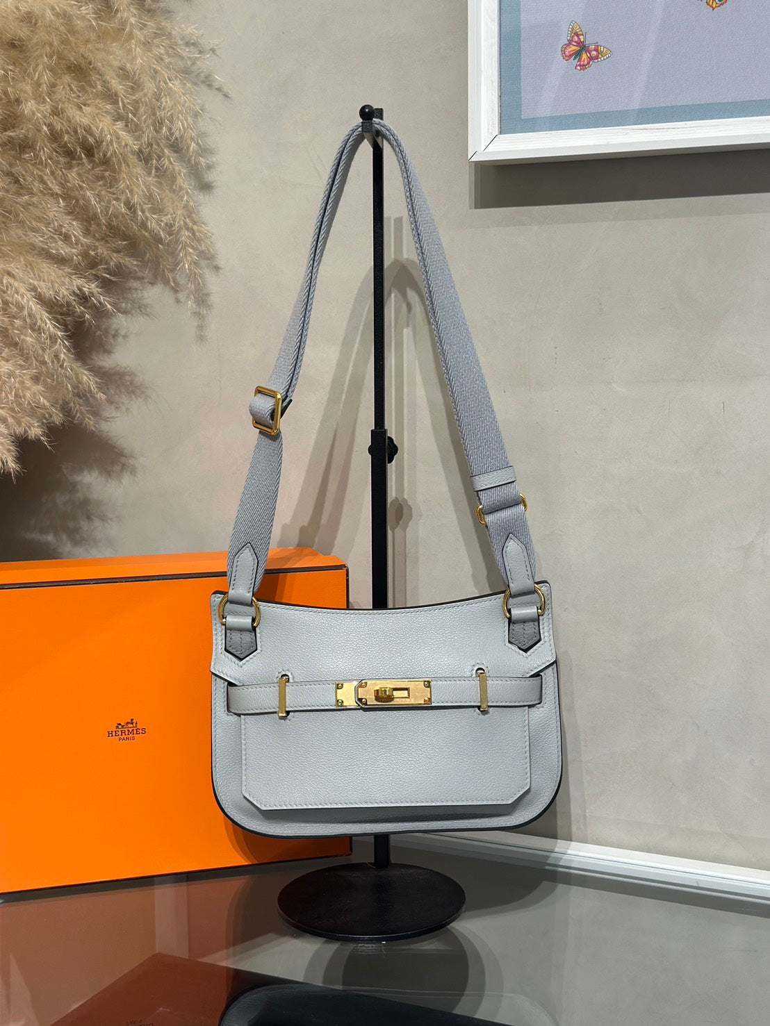 HERMES Jypsiere Mini - Bleu Glacier 8U 冰川藍金 W