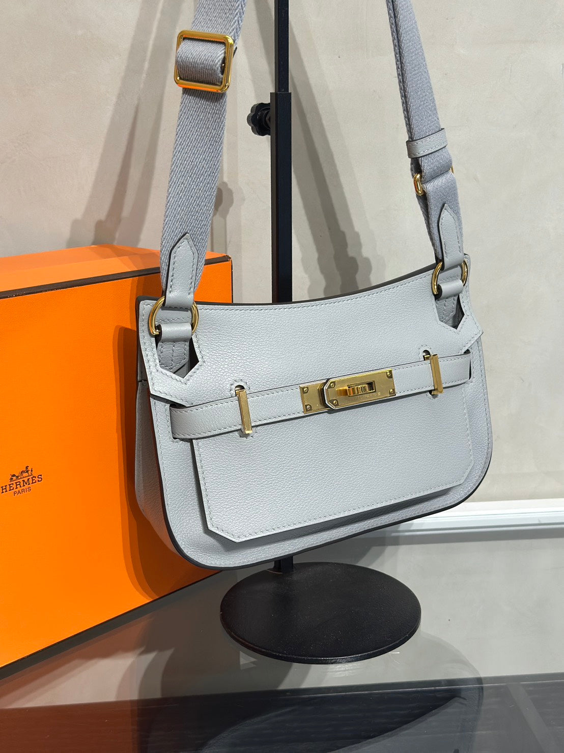 HERMES Jypsiere Mini - Bleu Glacier 8U 冰川藍金 W