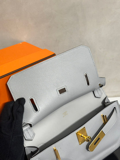 HERMES Jypsiere Mini - Bleu Glacier 8U 冰川藍金 W