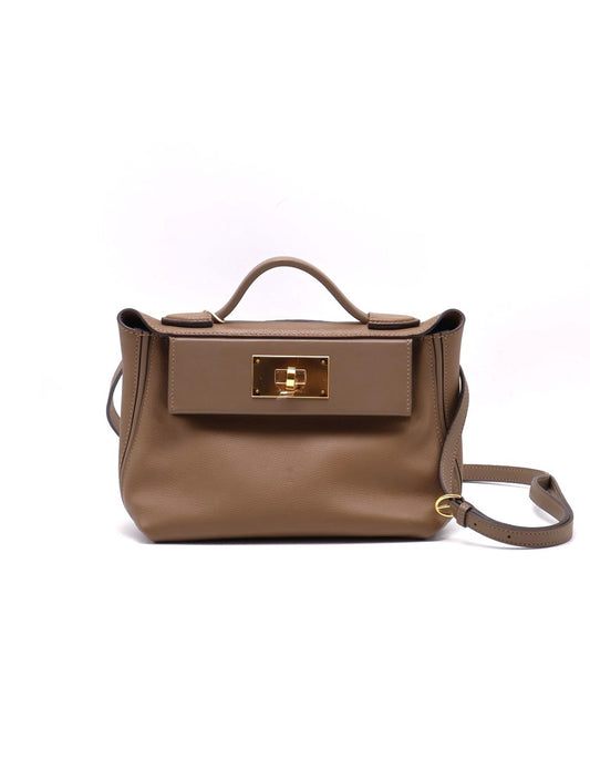 HERMES Mini 24/24 - Beige De Weimar D0 威瑪犬米金拚色 Z