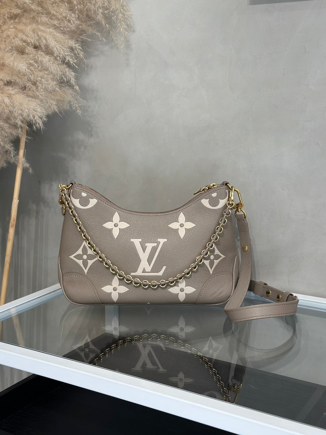 LOUIS VUITTON Boulogne牛角包 - PM斑鳩灰