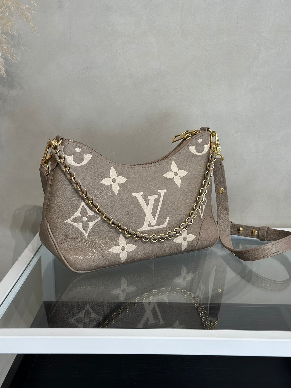 LOUIS VUITTON Boulogne牛角包 - PM斑鳩灰