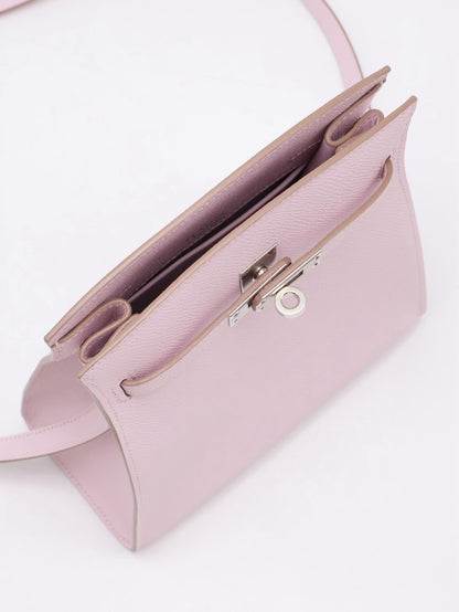 HERMES Kelly sport PM - Mauve Pale 09 夢幻粉銀 B