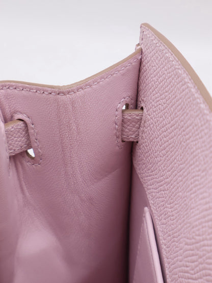 HERMES Kelly sport PM - Mauve Pale 09 夢幻粉銀 B