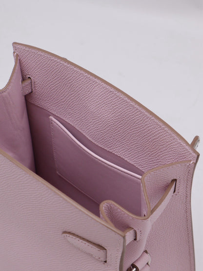 HERMES Kelly sport PM - Mauve Pale 09 夢幻粉銀 B
