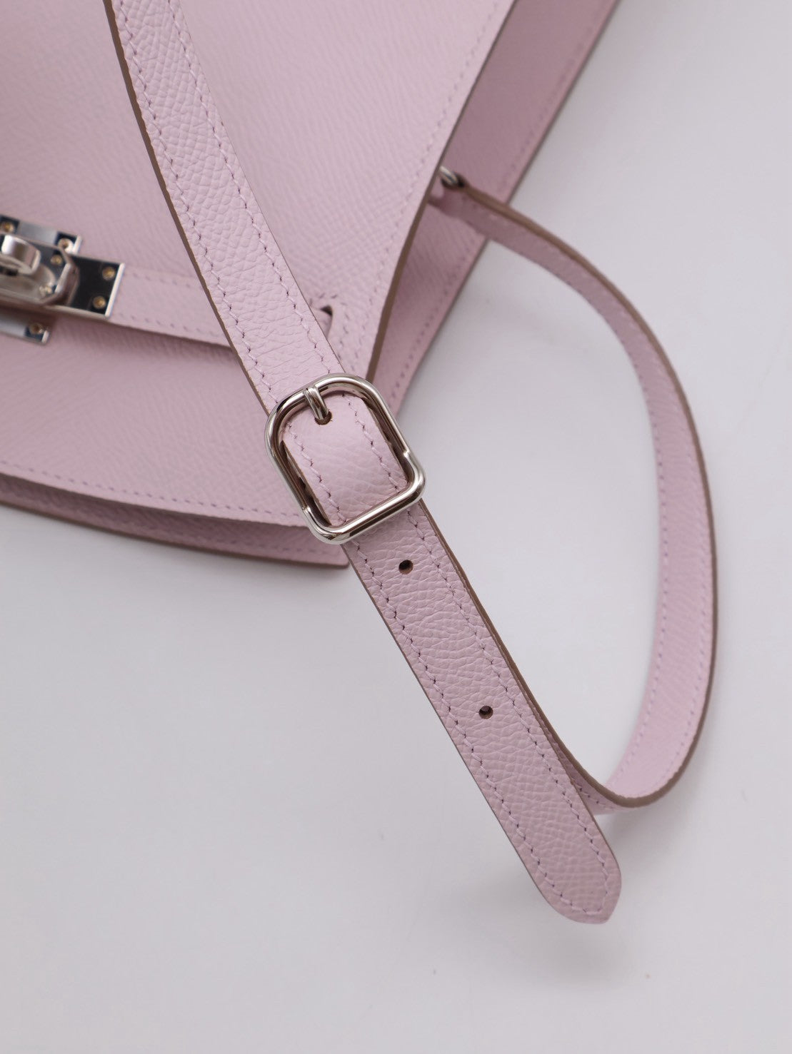 HERMES Kelly sport PM - Mauve Pale 09 夢幻粉銀 B