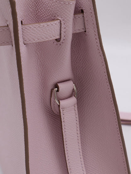 HERMES Kelly sport PM - Mauve Pale 09 夢幻粉銀 B