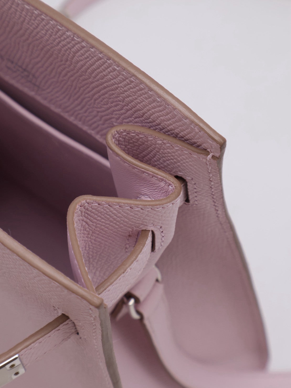 HERMES Kelly sport PM - Mauve Pale 09 夢幻粉銀 B
