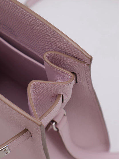 HERMES Kelly sport PM - Mauve Pale 09 夢幻粉銀 B