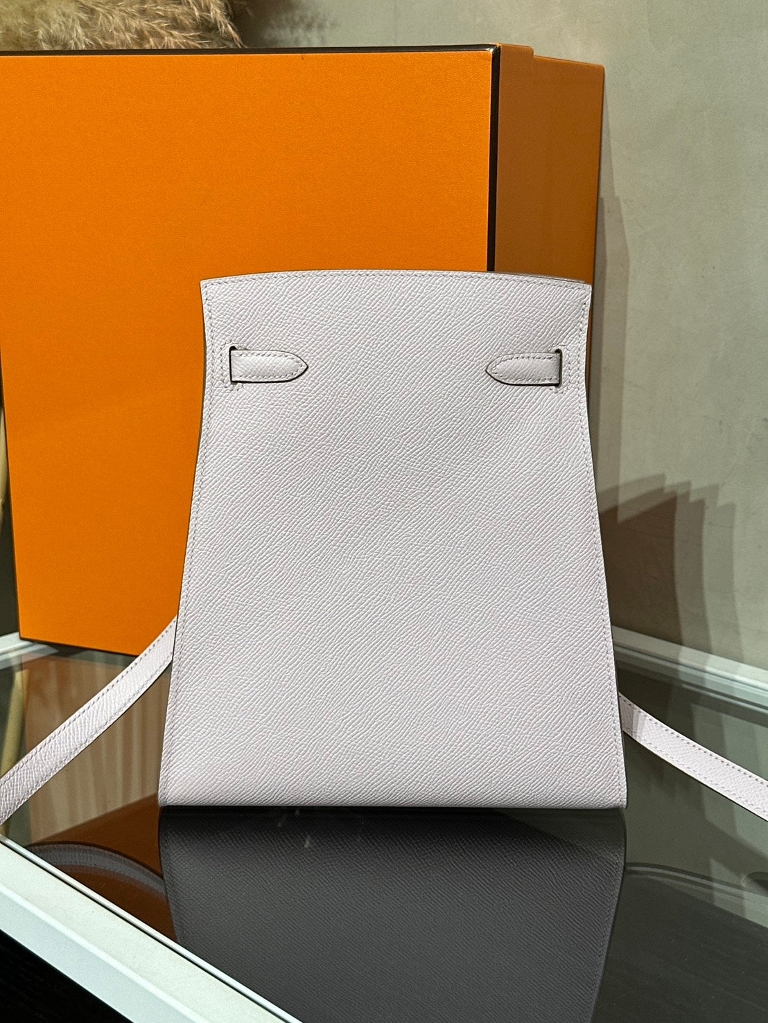 HERMES Kelly sport PM - Mauve Pale 09 夢幻粉銀 B