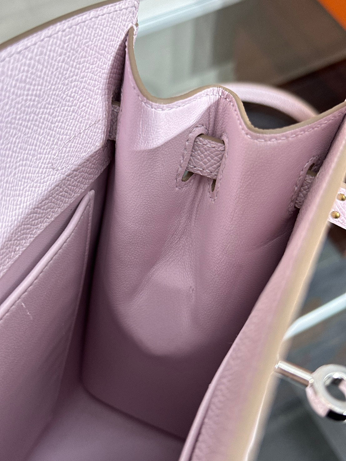 HERMES Kelly sport PM - Mauve Pale 09 夢幻粉銀 B