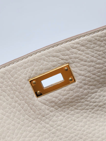 HERMES Kelly Ado PM- Craie 10 奶昔白金