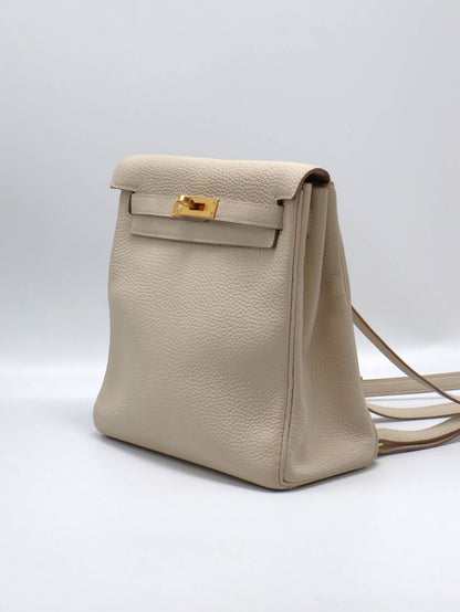 HERMES Kelly Ado PM- Craie 10 奶昔白金