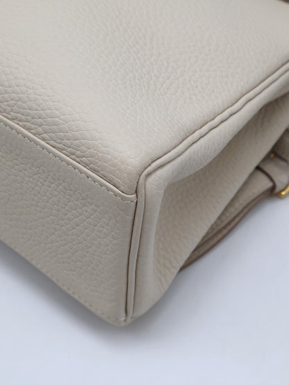 HERMES Kelly Ado PM- Craie 10 奶昔白金