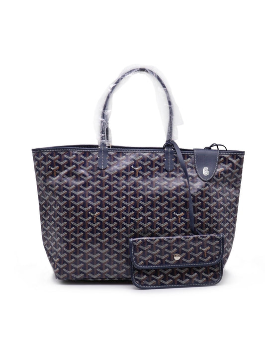 GOYARD 經典亞麻帆布Tote - 小號深藍