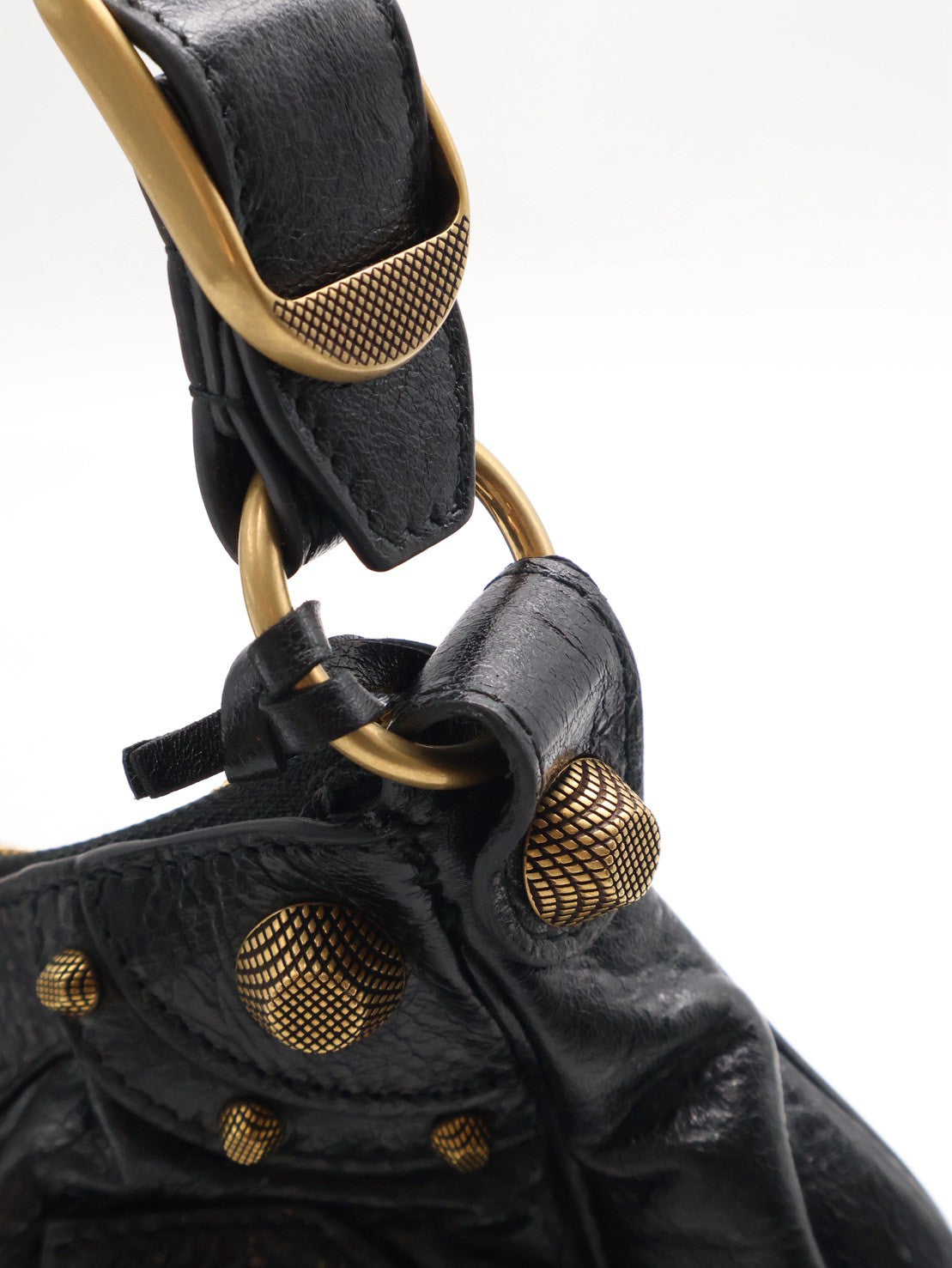 Balenciaga Le cagole半月機車包 - S黑金