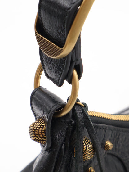 Balenciaga Le cagole半月機車包 - S黑金