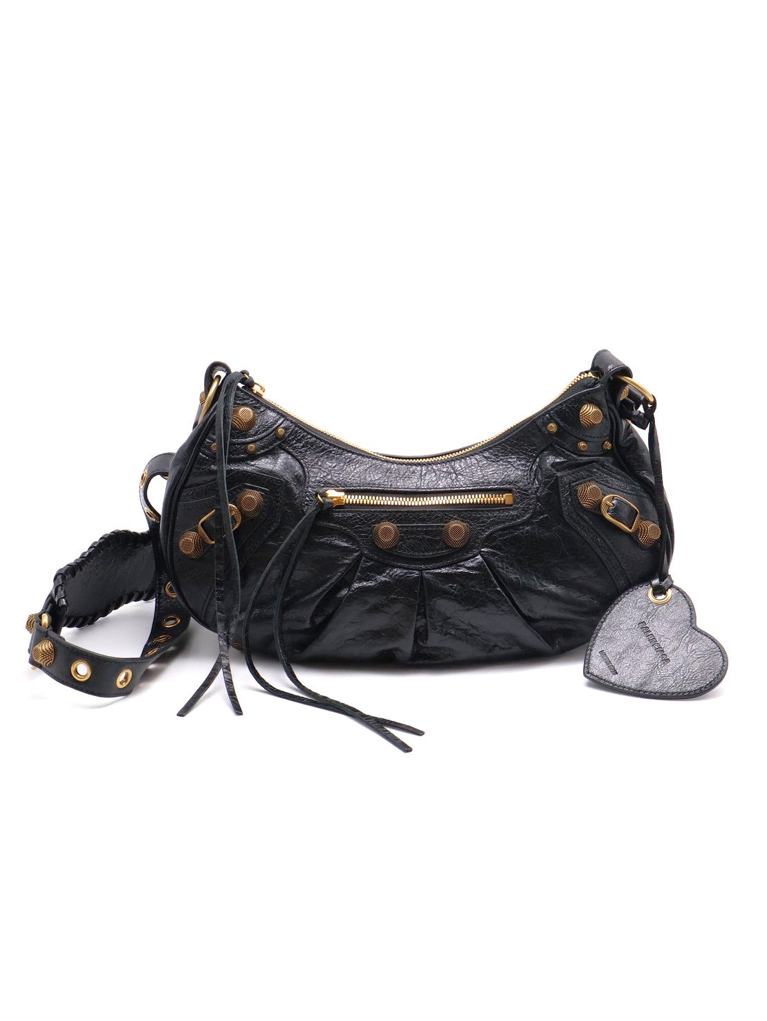 Balenciaga Le cagole半月機車包 - S黑金