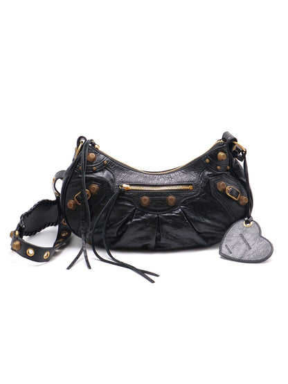 Balenciaga Le cagole半月機車包 - S黑金