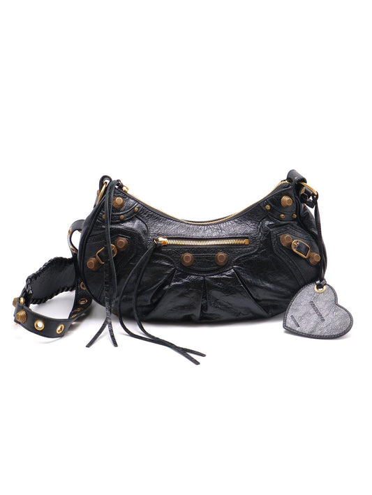 Balenciaga Le cagole半月機車包 - S黑金