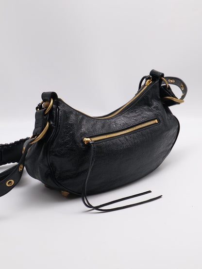 Balenciaga Le cagole半月機車包 - S黑金