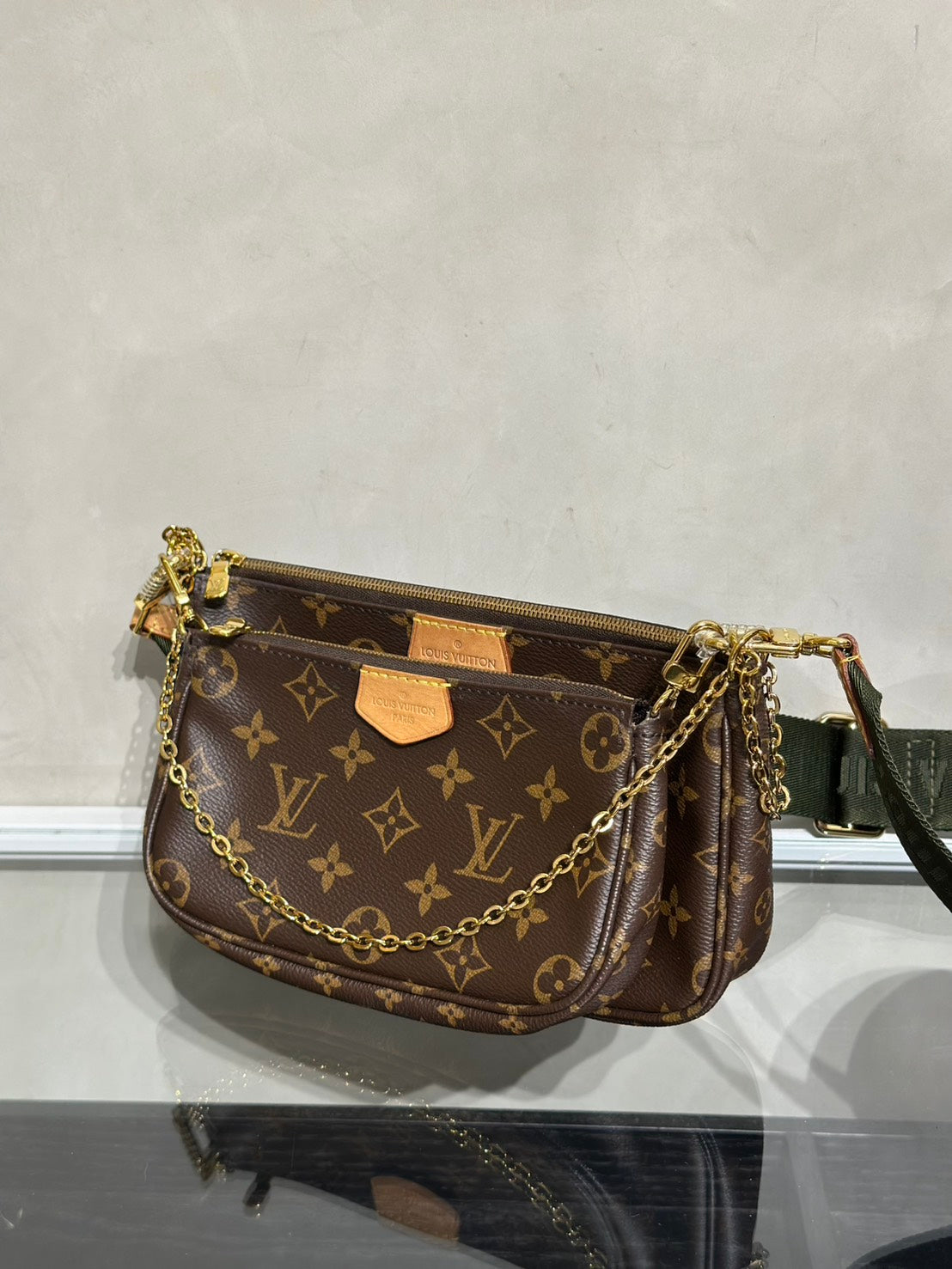 LOUIS VUITTON 五合一麻將包 - 綠