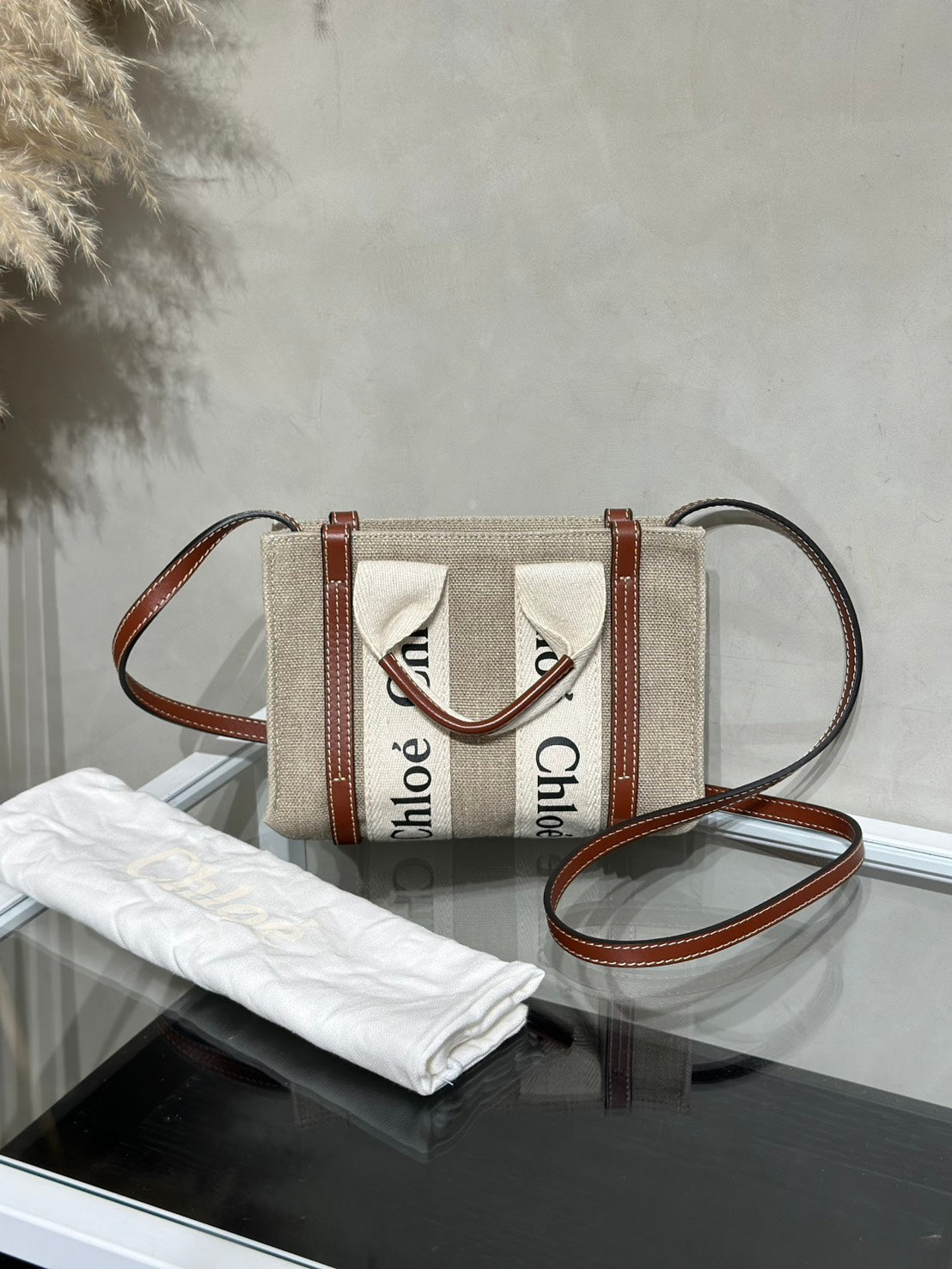 Chloe Woody Mini Tote - 棕