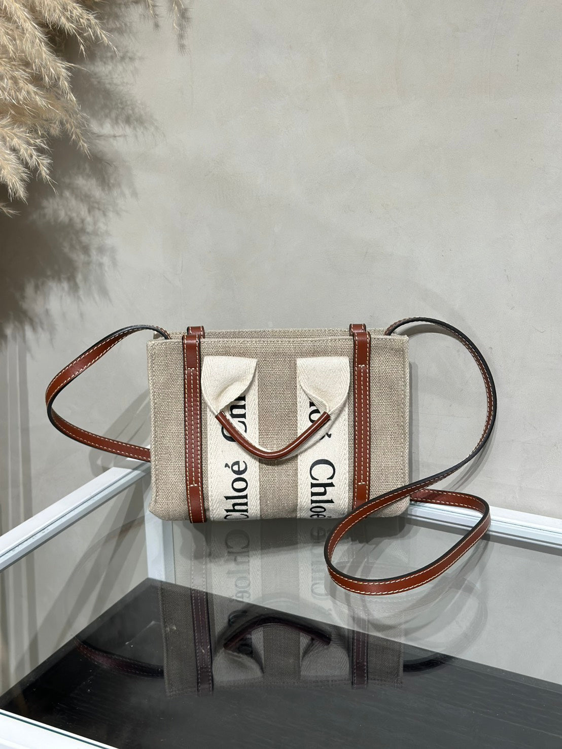 Chloe Woody Mini Tote - 棕