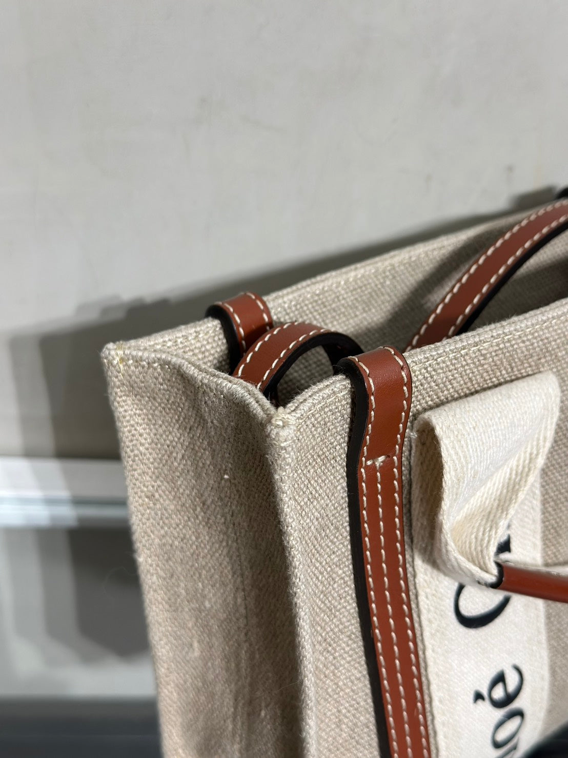 Chloe Woody Mini Tote - 棕