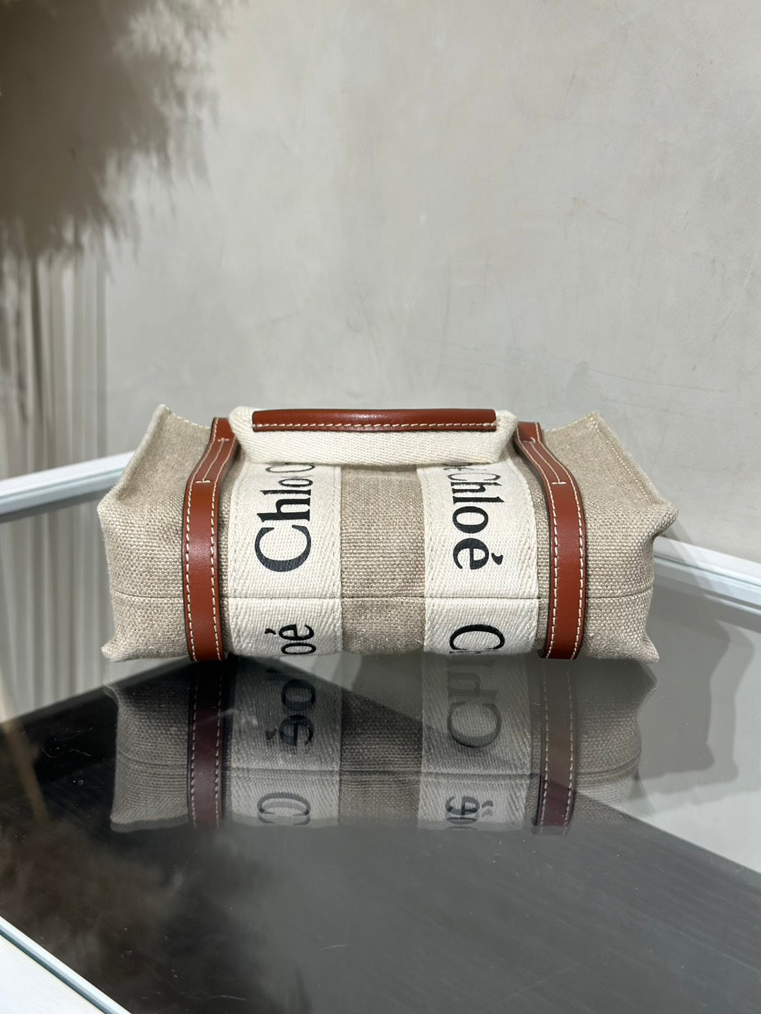 Chloe Woody Mini Tote - 棕