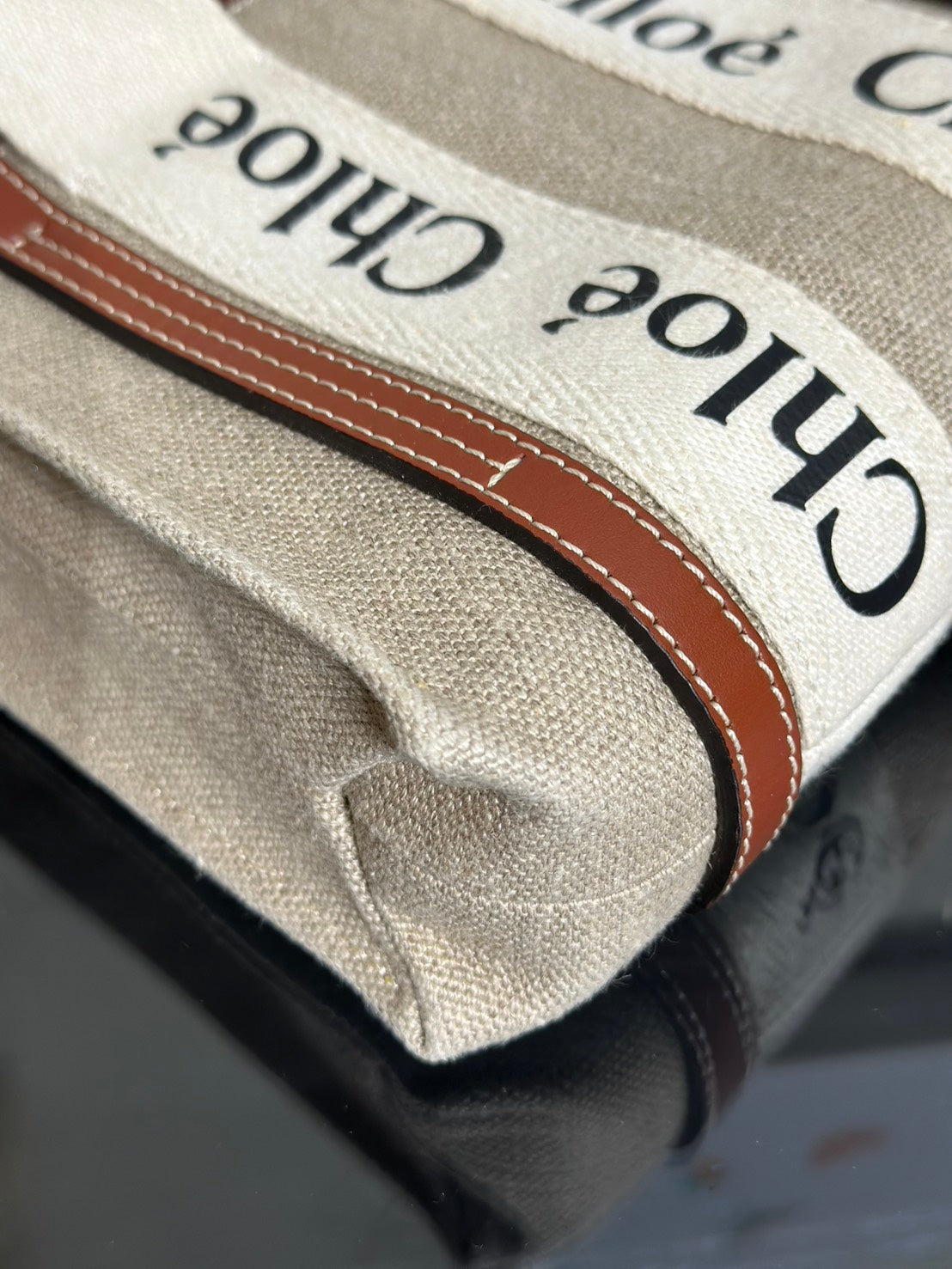 Chloe Woody Mini Tote - 棕
