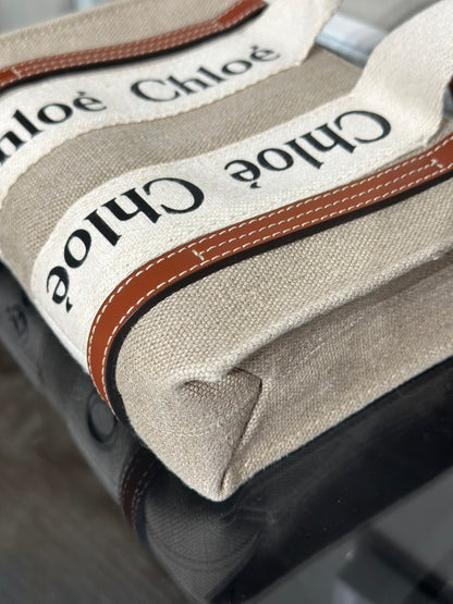 Chloe Woody Mini Tote - 棕