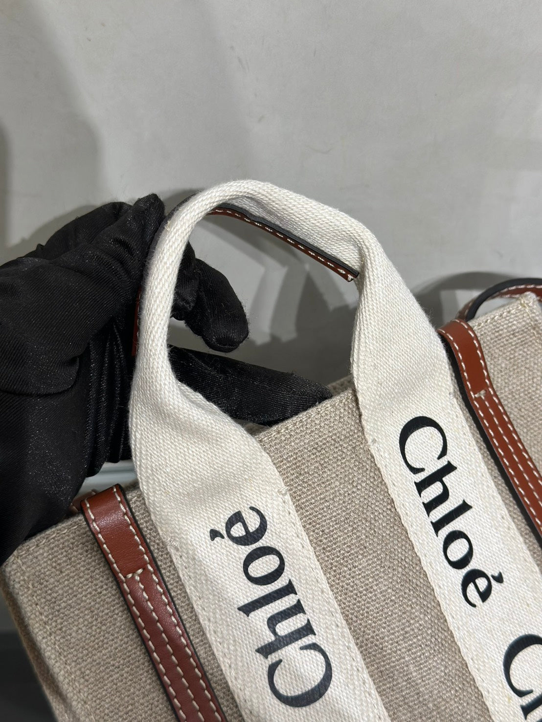 Chloe Woody Mini Tote - 棕
