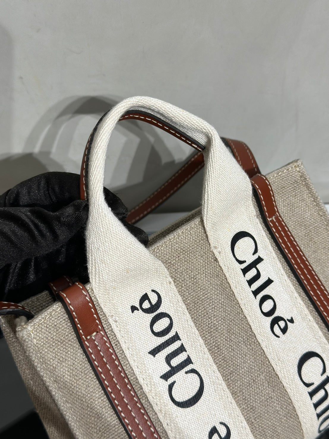 Chloe Woody Mini Tote - 棕