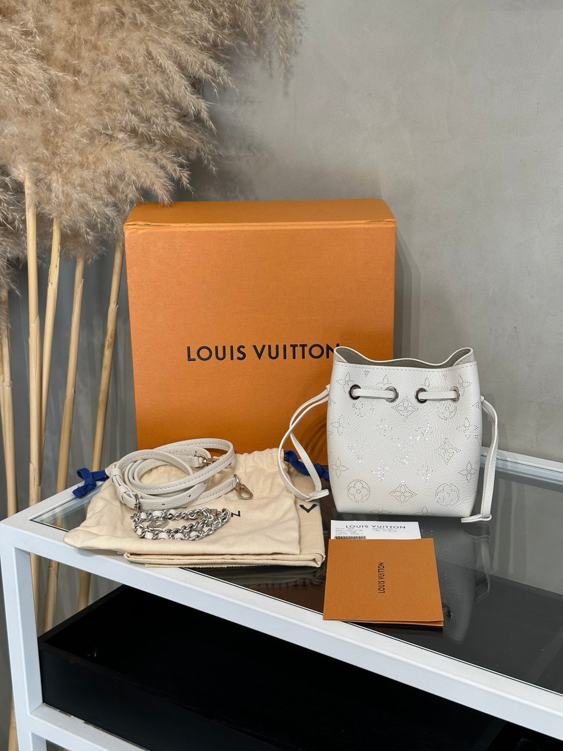 LOUIS VUITTON Mahina Pico Bella水桶包 - 白