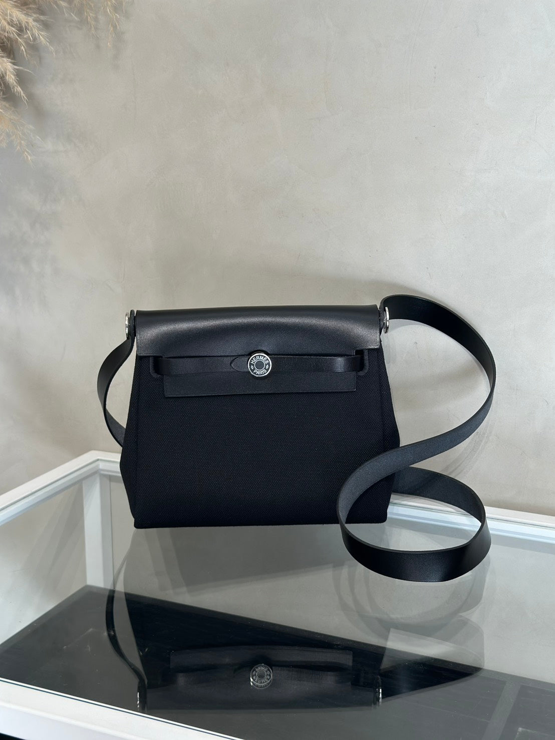 HERMES Herbag Zip 20 - 黑琺瑯銀釦 K