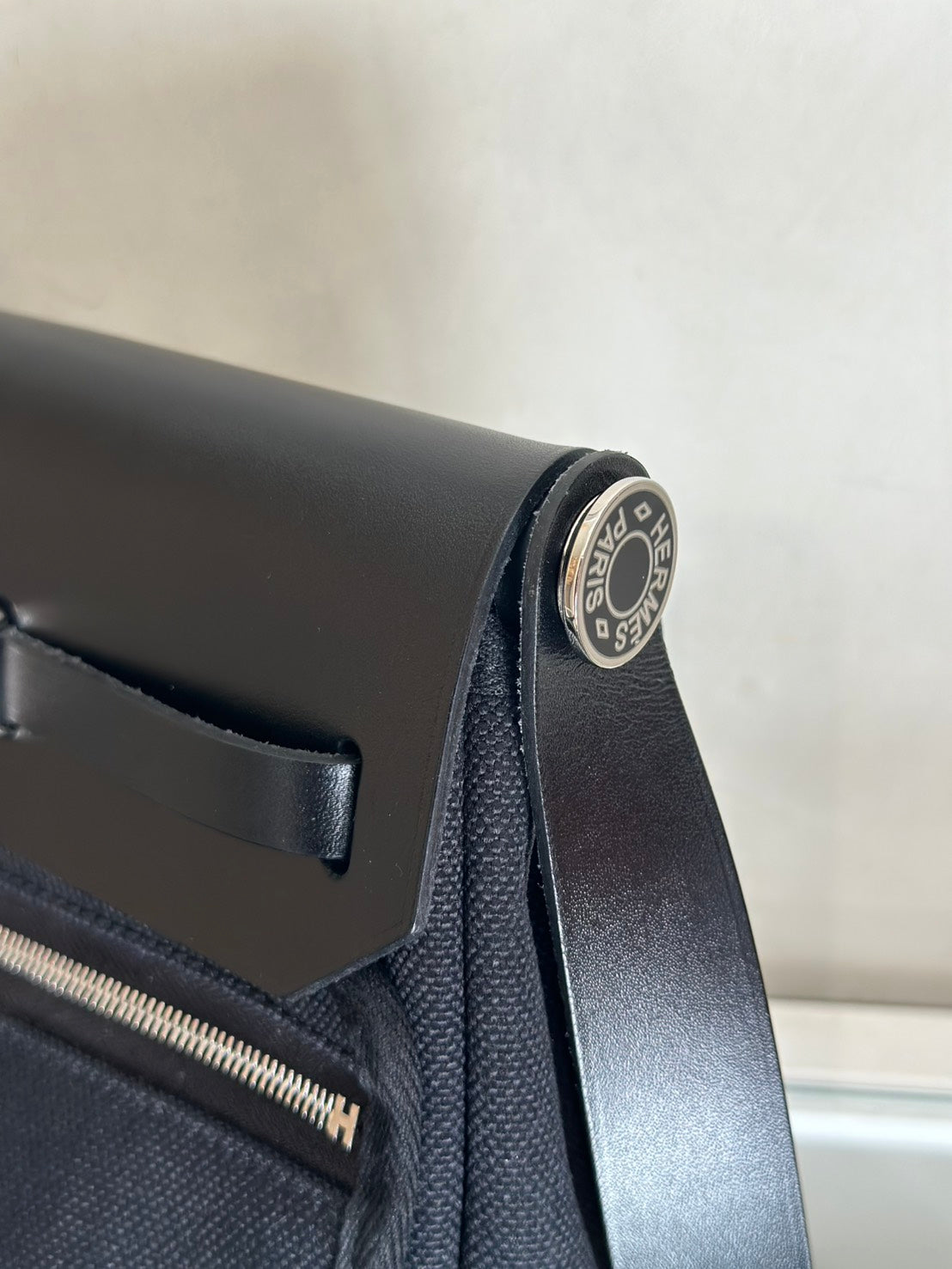 HERMES Herbag Zip 20 - 黑琺瑯銀釦 K