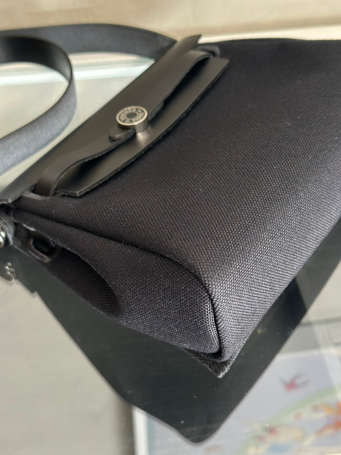 HERMES Herbag Zip 20 - 黑琺瑯銀釦 K